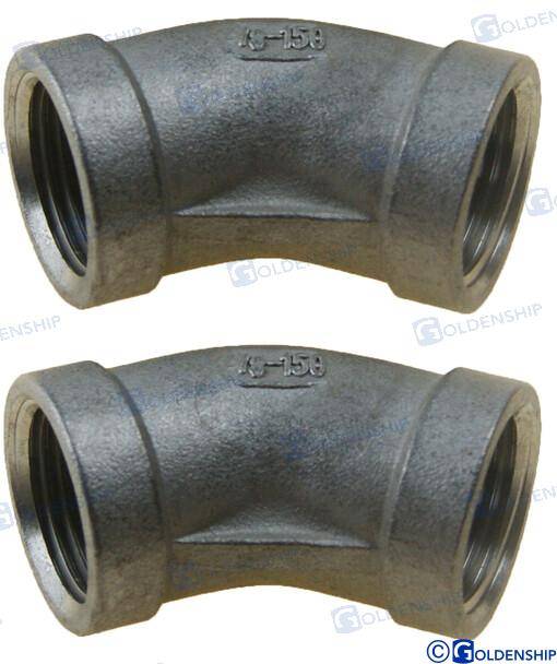 45d elbow banded inox 3/8" (2pcs)