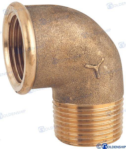 līkums 90d m.f. 1''1/2 brass cr