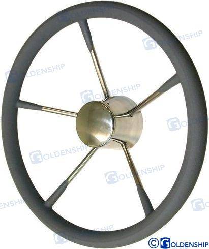 ss. steering wheel 15" with foam