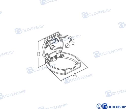 Foldable beverage holder, plastic with S.S. imitation