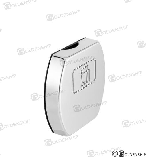 Foldable beverage holder, plastic with S.S. imitation