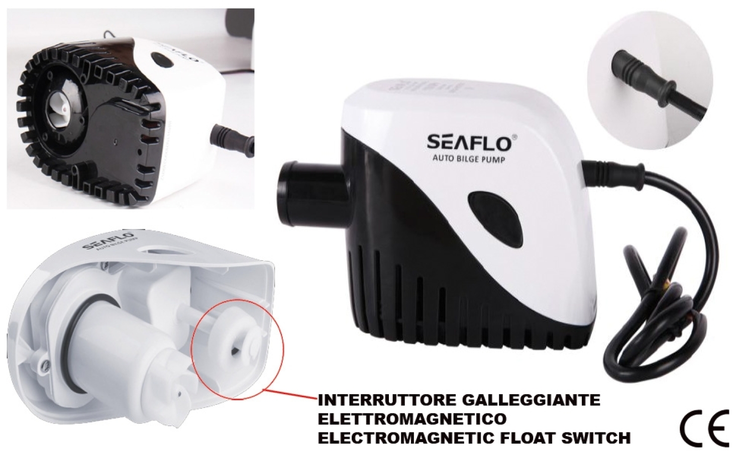 Ūdens sūknis SEAFLO 750GPH 50L/min 12V 3A 19mm