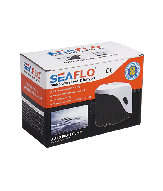 Ūdens sūknis SEAFLO 1100GPH 75L/min 12V 4A 29mm SFBP1-G600-11