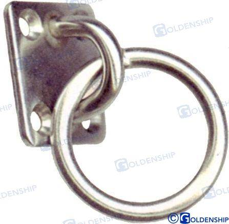 square eye plate with ring 35*30mm