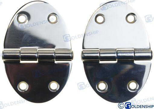 oval inox hinge 78x56mm (2pcs)
