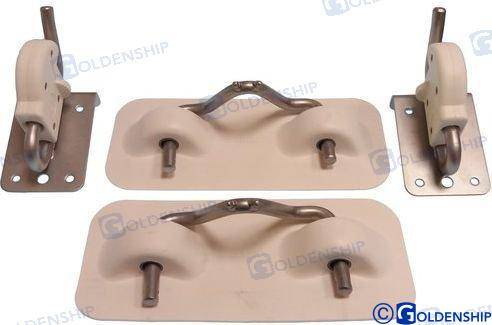 snap davits for inflatable boats white