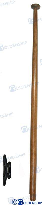 teak flag pole 25mm x 75 cm
