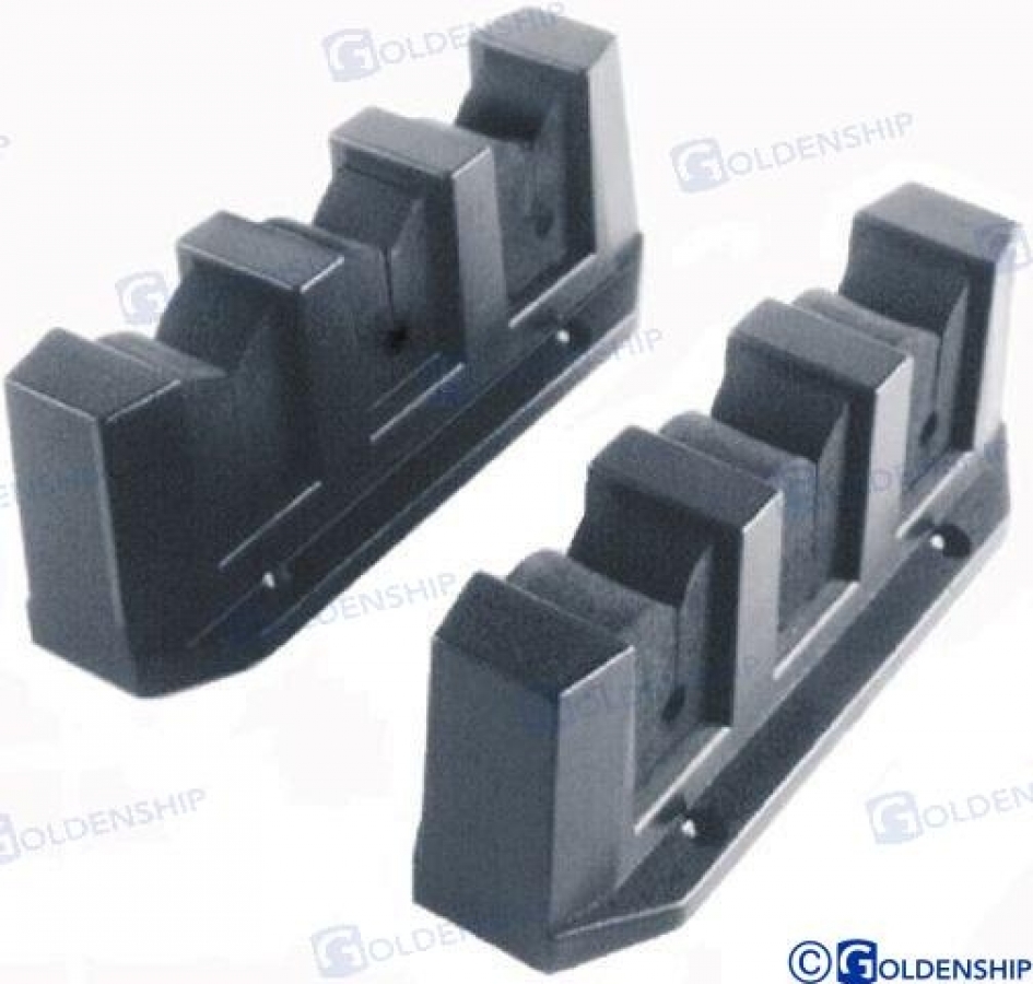 Rod retainer plastic 3 c. (pair)