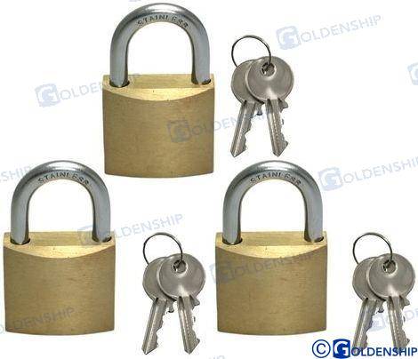 marine padlock 30 mm. (3pcs)