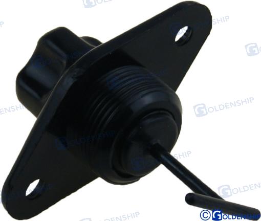 Пробка для слива воды черная Ø27mm - тип E