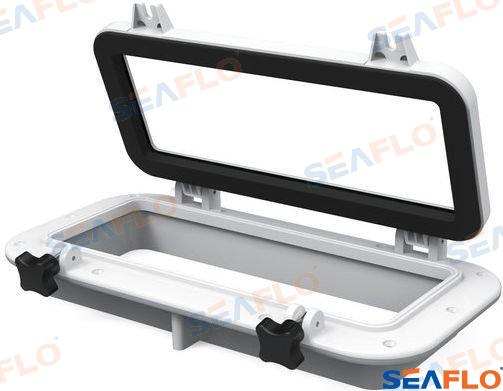 rectangular porthole 40x20cm - white