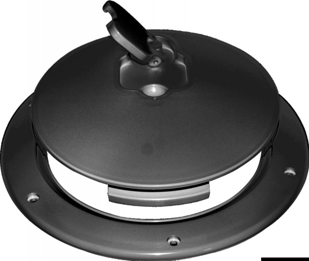 Inspection hatch w/cover black Ø315mm