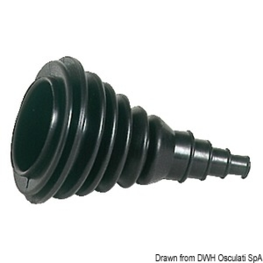 Maxi black fairlead bellow Ø110mm x Ø80mm x h175mm