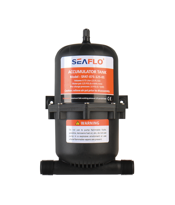 Seaflo Expansion tank 0.75L 10psi, Outlet 19mm - SFAT-075-125-01
