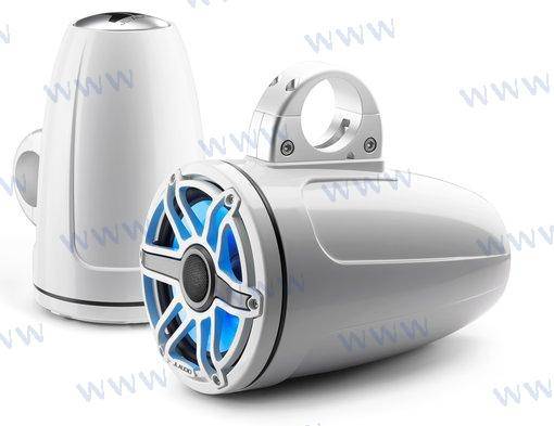 m6 7.7" tower coaxial speakers white spo