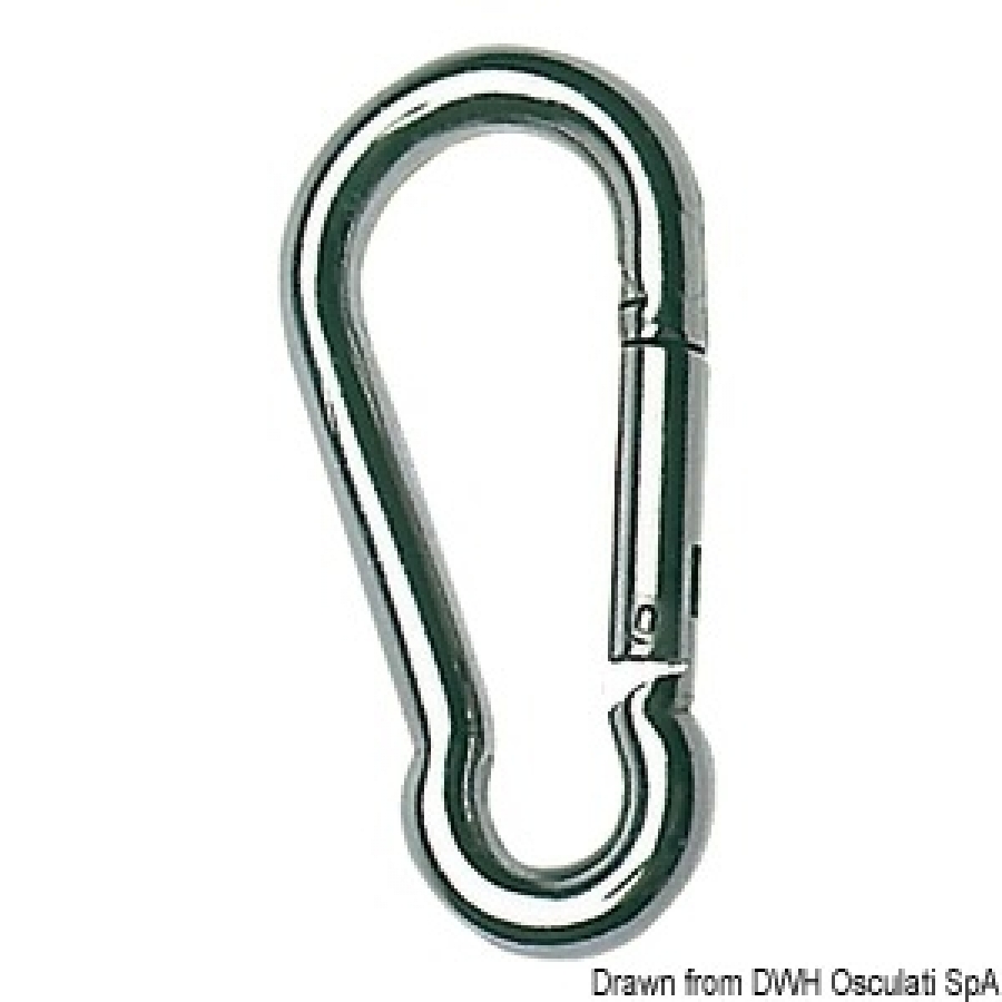 Carabiner hook AISI316 7 mm
