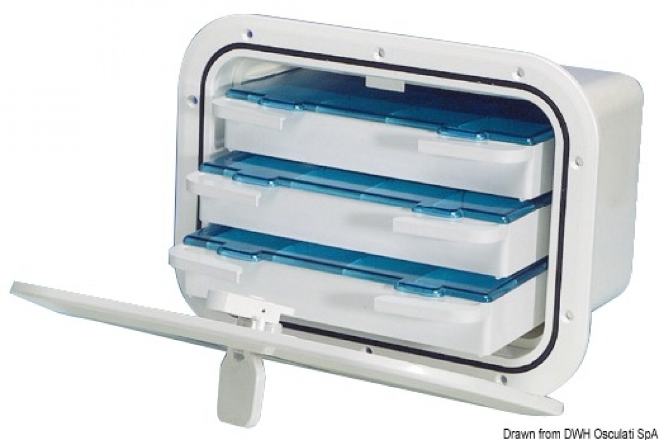 Locker with  3 drawers 380mm x2 80mm x 180mm