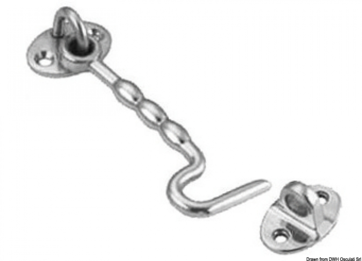 Doorstop hook USA type AISI316 75 mm