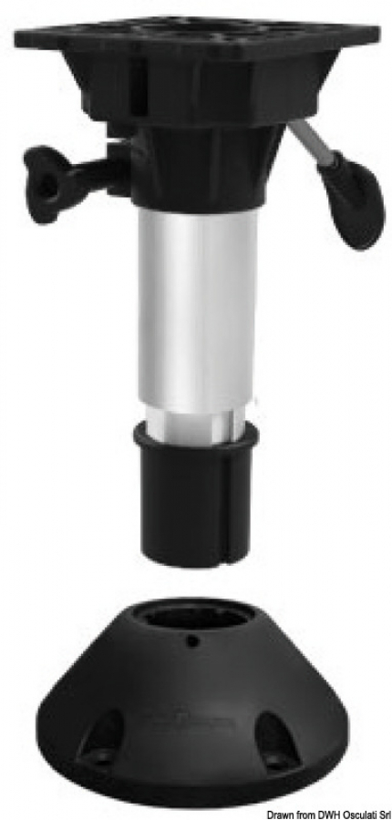 Krēsla kāja H 580-710mm 228-mm Ø pamatne ar amortizatoru