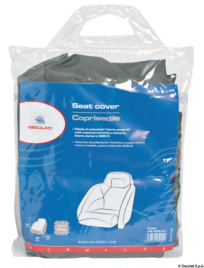 Fabric single-seat grey cover 60x60x65cm 300D