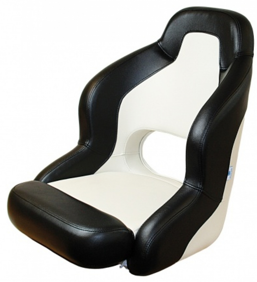 Chair - black with white W500mm x 640mm x H600mm