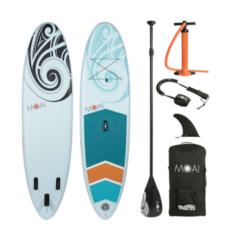 SUP board MOAI 10,6 set 320x81x15cm, Payload 130kg, Weight 8.5kg