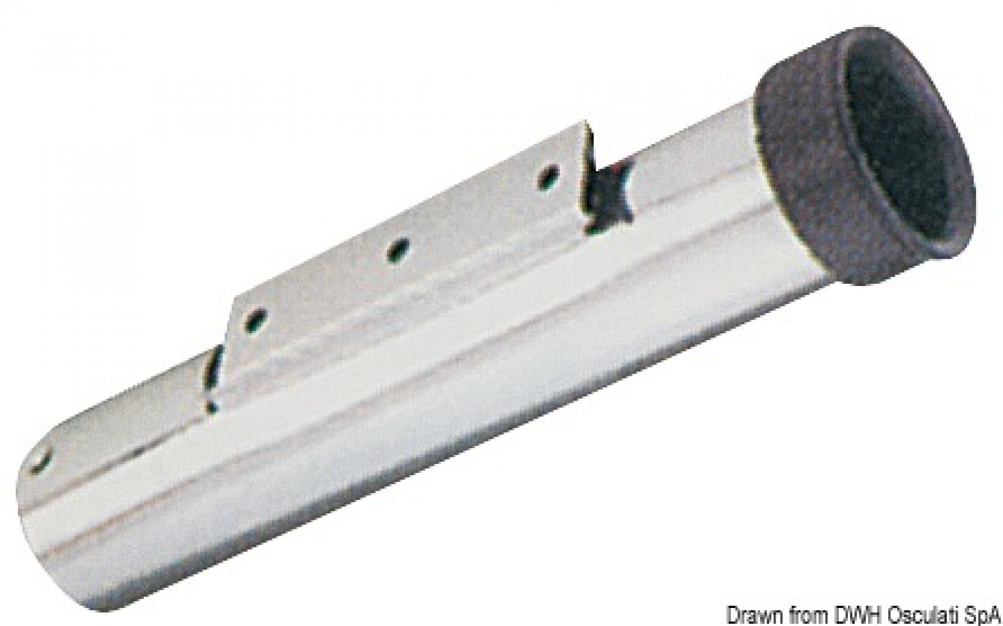 Съемный держатель удочки для крепления к перегородке Ø45mm L250mm SS