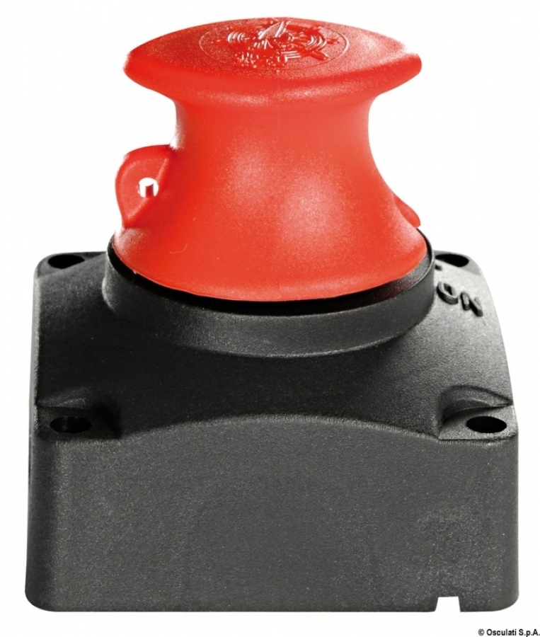 Battery switch, flat-mounting model without recess fitting