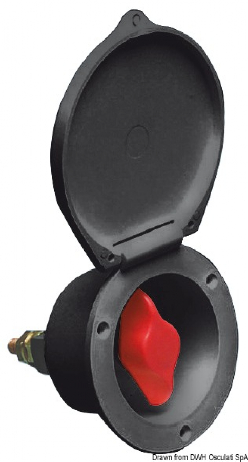 Heavy Duty marine battery switch- black 280A - 5sec.-2500A D.105mm