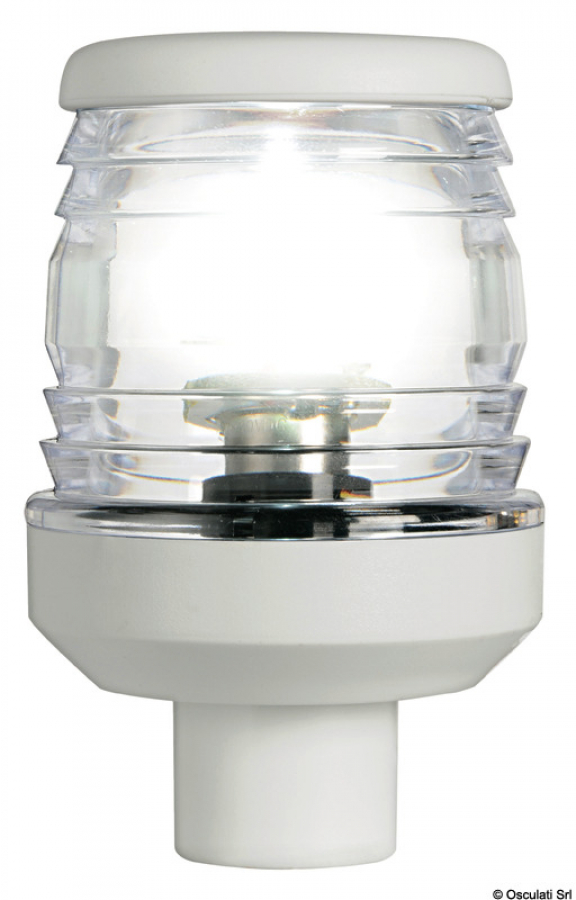 Classic 360° mast head white led light with shank 12/24V 1,7W   Ø 60m H 74mm