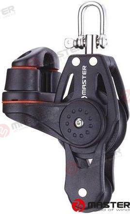 40mm single fiddle/ swivel shackle block