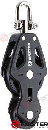 72mm single fiddle/ swivel shackle block