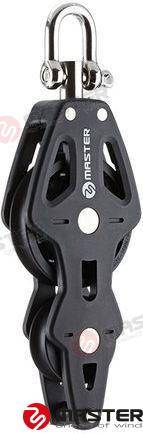 72mm single fiddle/becket/ swivel shackle block