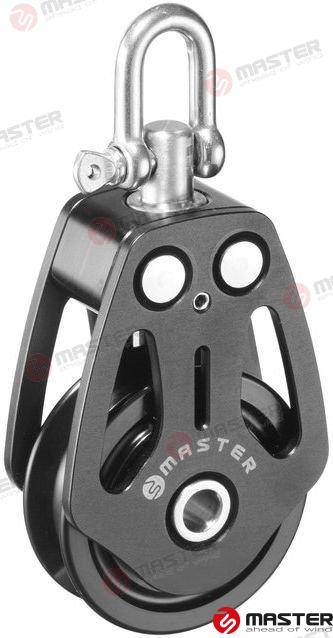50mm Aluminium single block/ swivel shackle