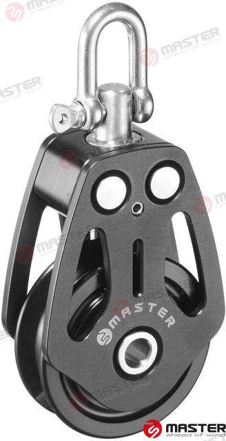 60mm Aluminium single block/ swivel shackle