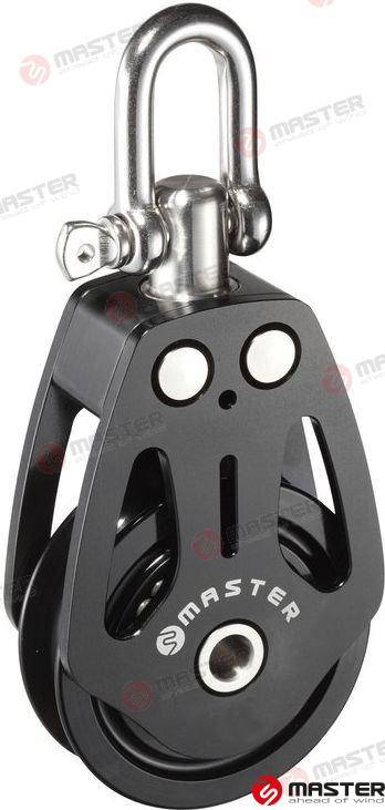 90mm Aluminium single block/ swivel shackle