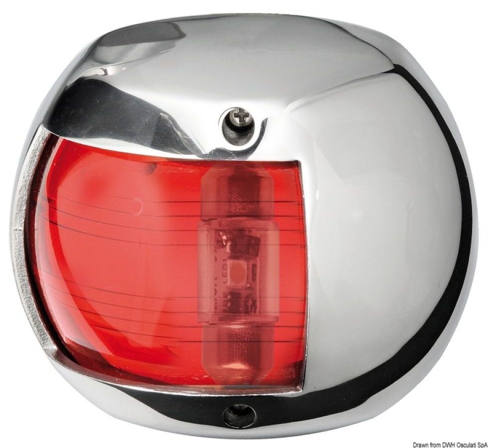 Compact 112.5° red led navigation light LED 0,8W AISI 316