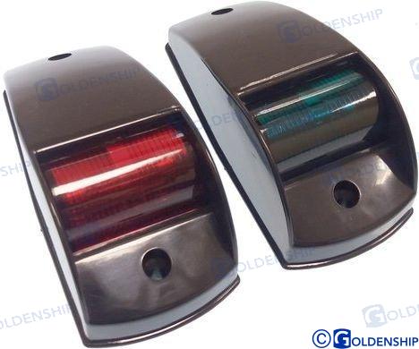 set navigation lights black 12V - 5W - pair