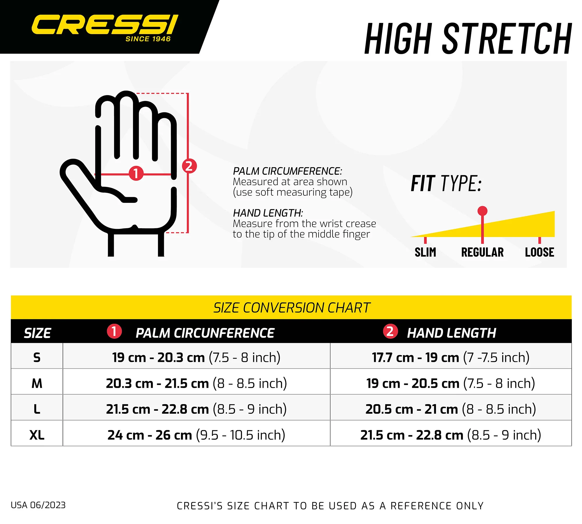 Neoprene gloves CRESSI High STRETCH 5mm Size S