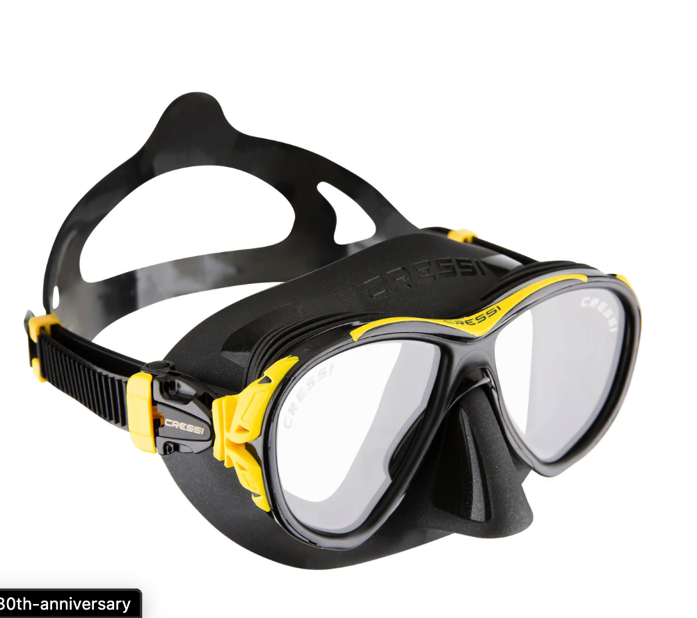 Diving mask NAXO Black/Yellow ANTI-FOG technology