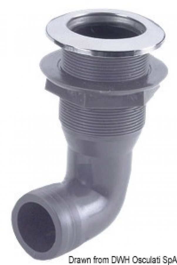 Nylon skin fitting  Ø20mm w/SS head 90° adaptor