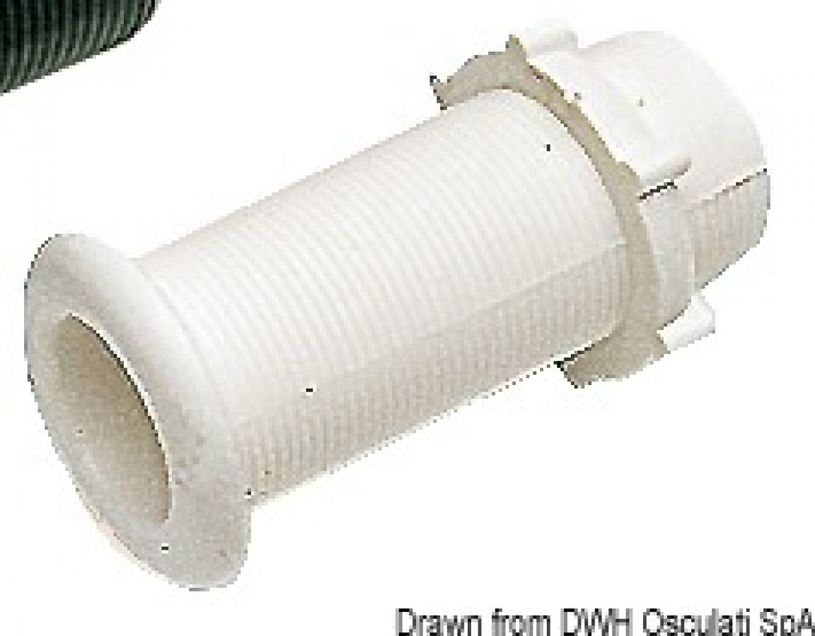Water drain bushing white  Ø22.7 x 78 mm