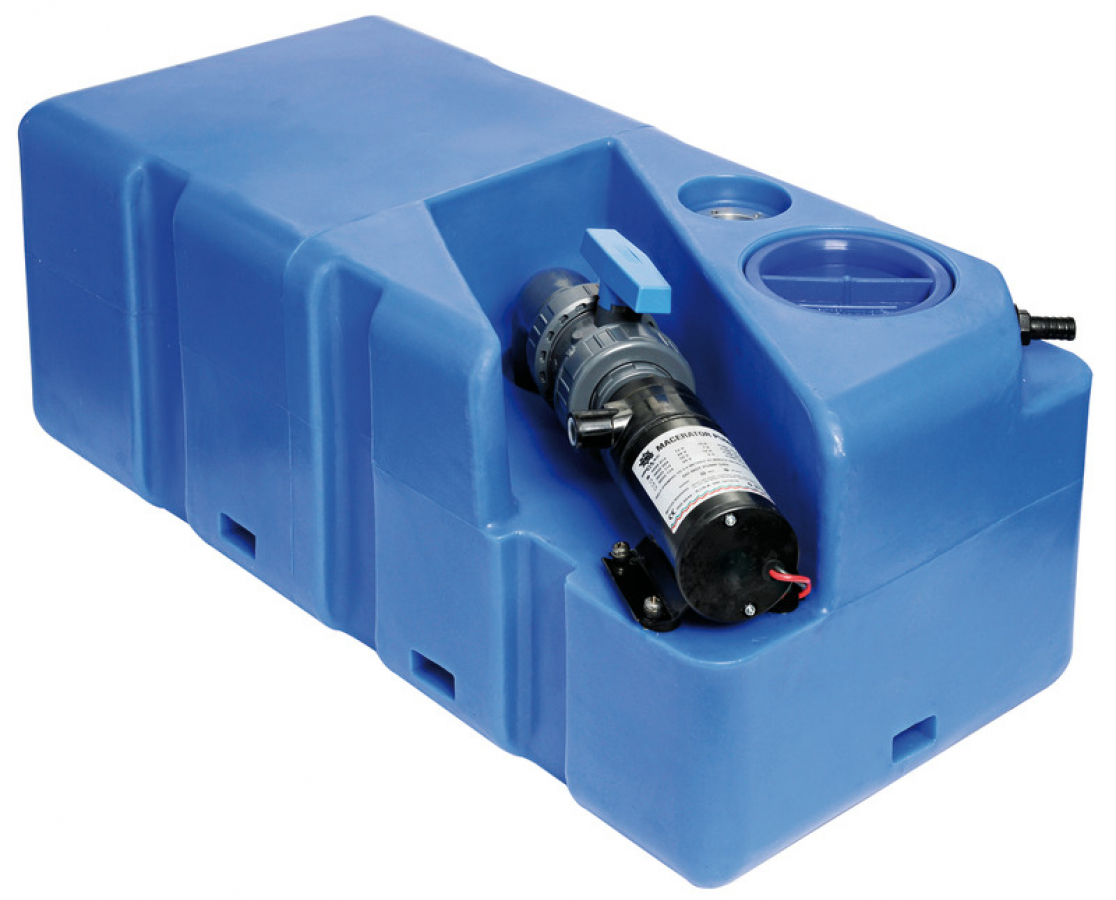 Notekūdeņu tvertne 80 L Ar maceratoru komplektā 12 V 80x39xH30cm