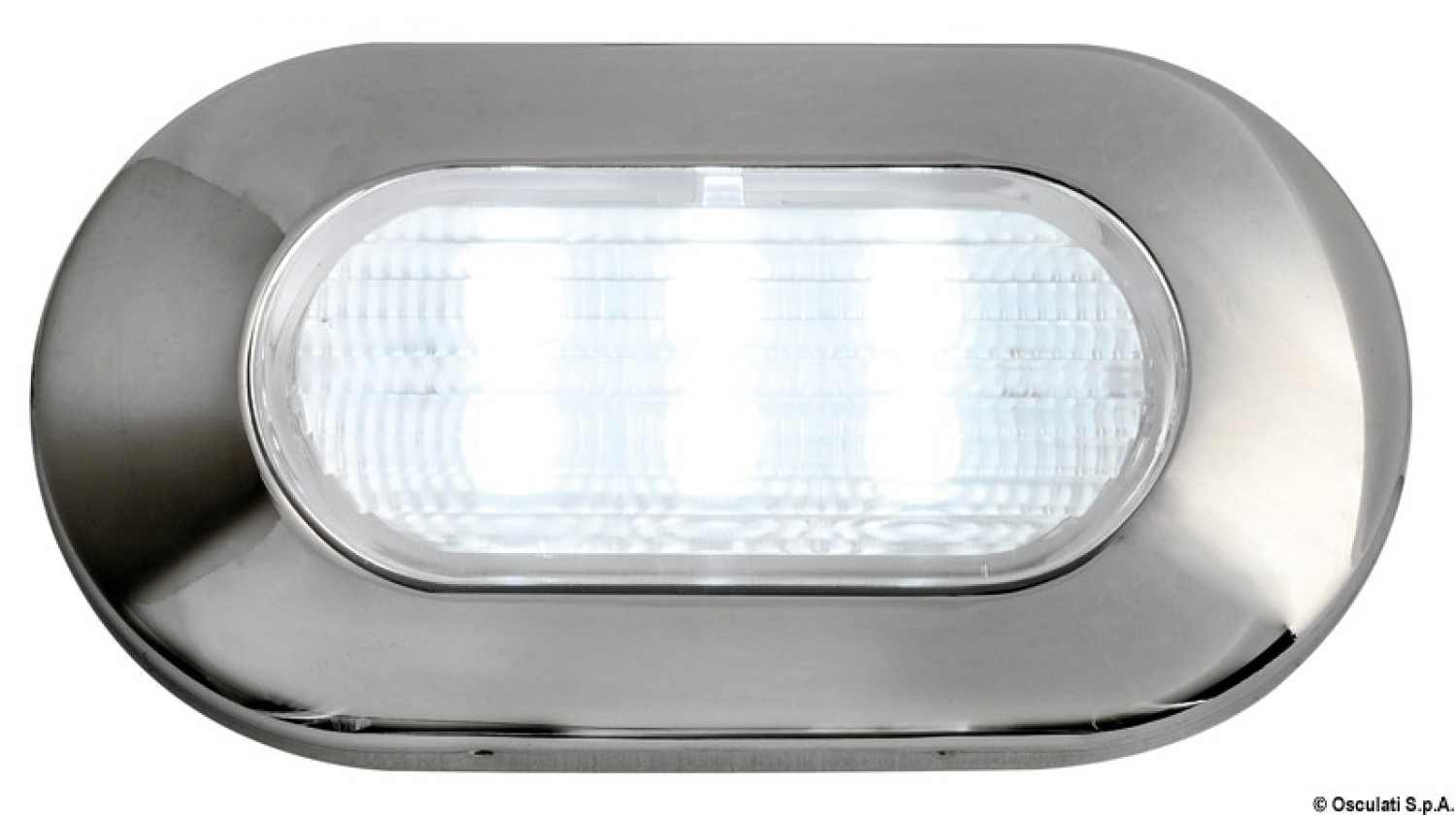 Oval, 6-led courtesy light blue 12V 1,2W 120°