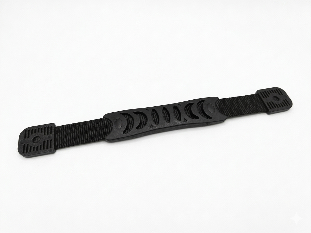 Handle for kayaks in black color - Dimensions 280x30x10mm
