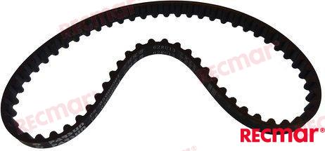 Timing belt fits OEM: Mercruiser: 57-895120, 895120; OMC: 5041316; Parsun: F8-05000004; Tohatsu: 3V1-10045-0, 3V1100450M
