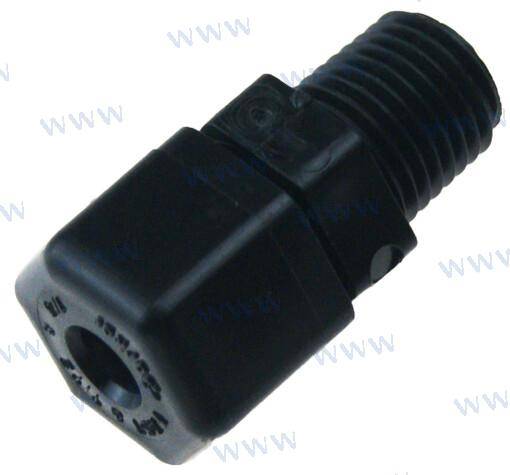 savienojums 1/4mptx1/4tu plastmasas