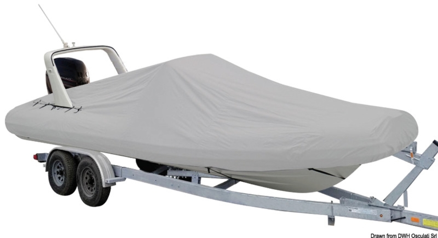 RIB cover boat from 6.4m to 6.7m. Width 2.5m density 280g/m2.