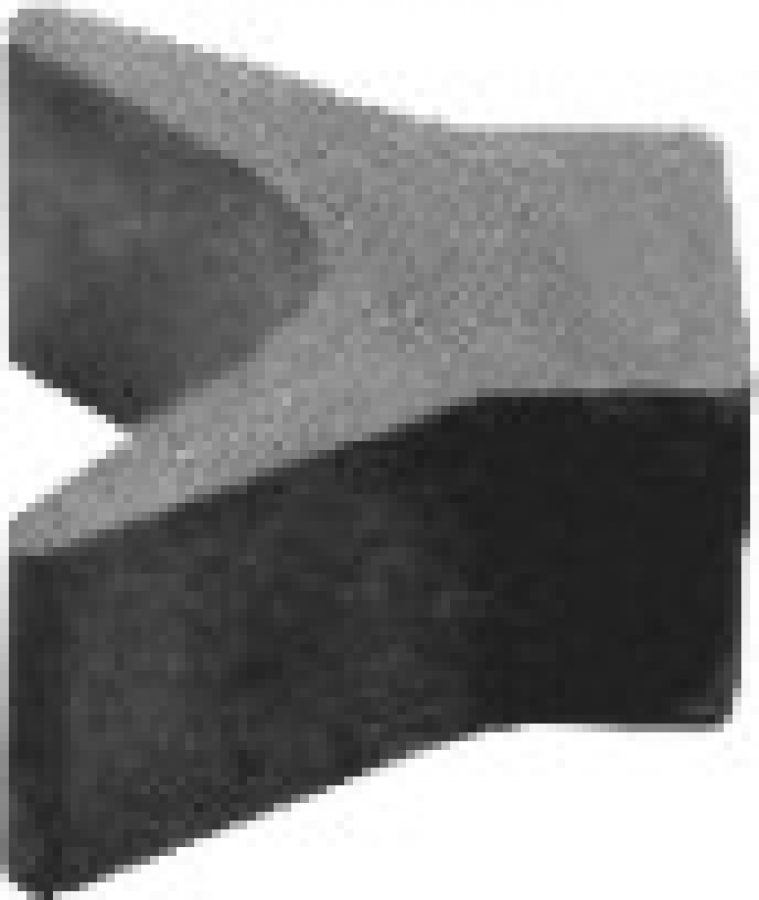 Bow stop molded rubber, 64(W)x89(D)x51(H)mm