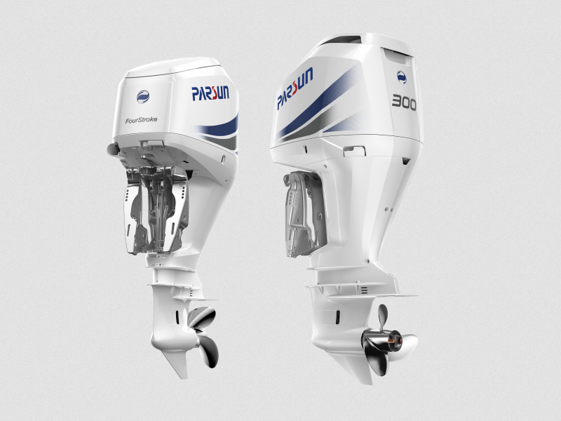Piekaramais dzinējs Parsun F 300 Hp - 25 collu kāja - Balts